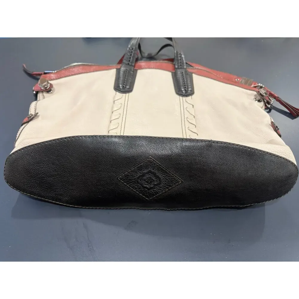 orYANY Cassie Stone Convertible Leather Tote Bag XL